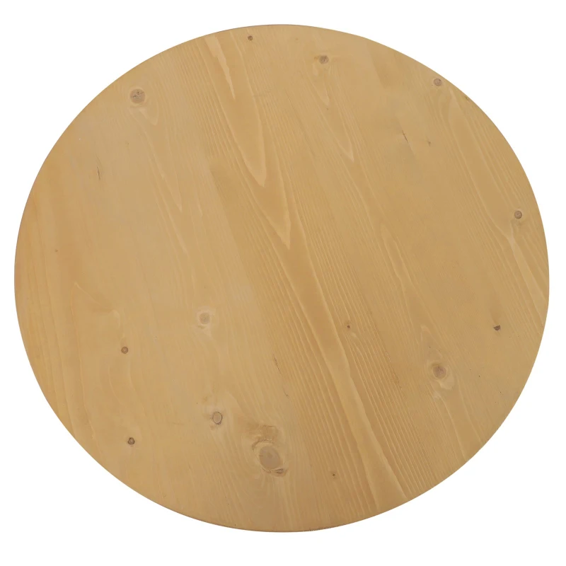 Outsunny Tavolino da Giardino da Caffè per Esterno Rotondo Antimuffa e Antimacchia Facile da Montare in Legno Resistente Ф63.5x45cm