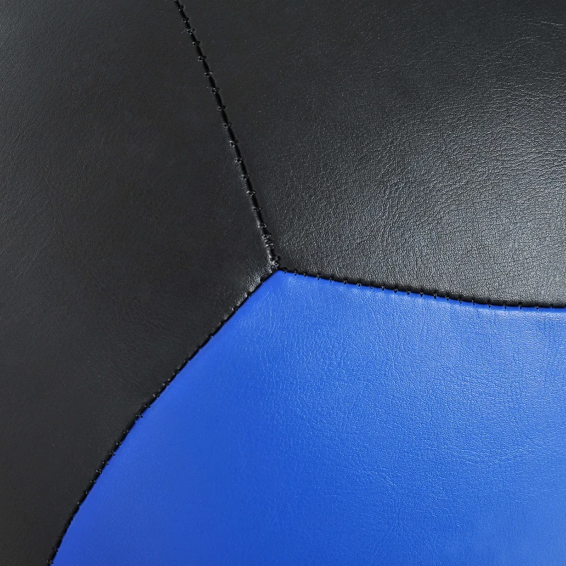 HOMCOM Palla Medica Wall Ball 6kg cross-training Fitness Ecopelle Ф35cm Nero-Blu