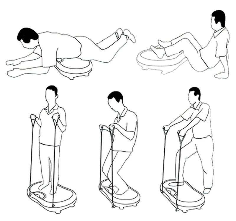 Outsunny - Piattaforma vibrante Pedana vibrante Fitness Massaggio Home trainer