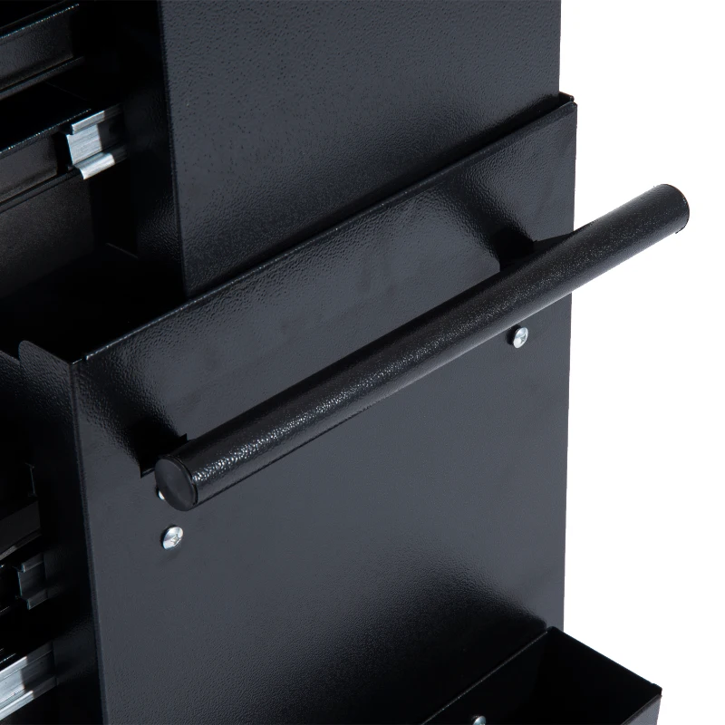 HOMCOM Carrello da Officina Professionale Porta Attrezzi con Cassettiera 61.5 x 33 x 113cm Nero