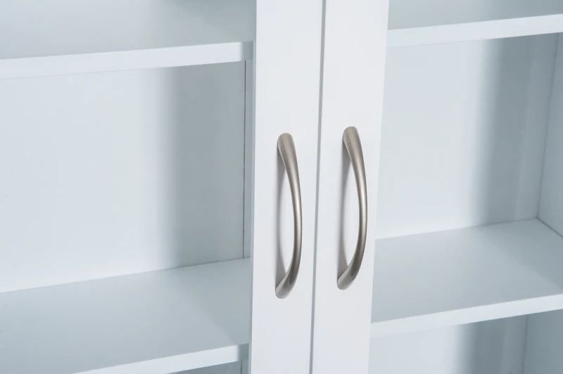 HOMCOM Armadietto Portaoggetti da Parete 3 Ripiani per Bagno e Cucina Legno 53.5x16x62.5cm Bianco