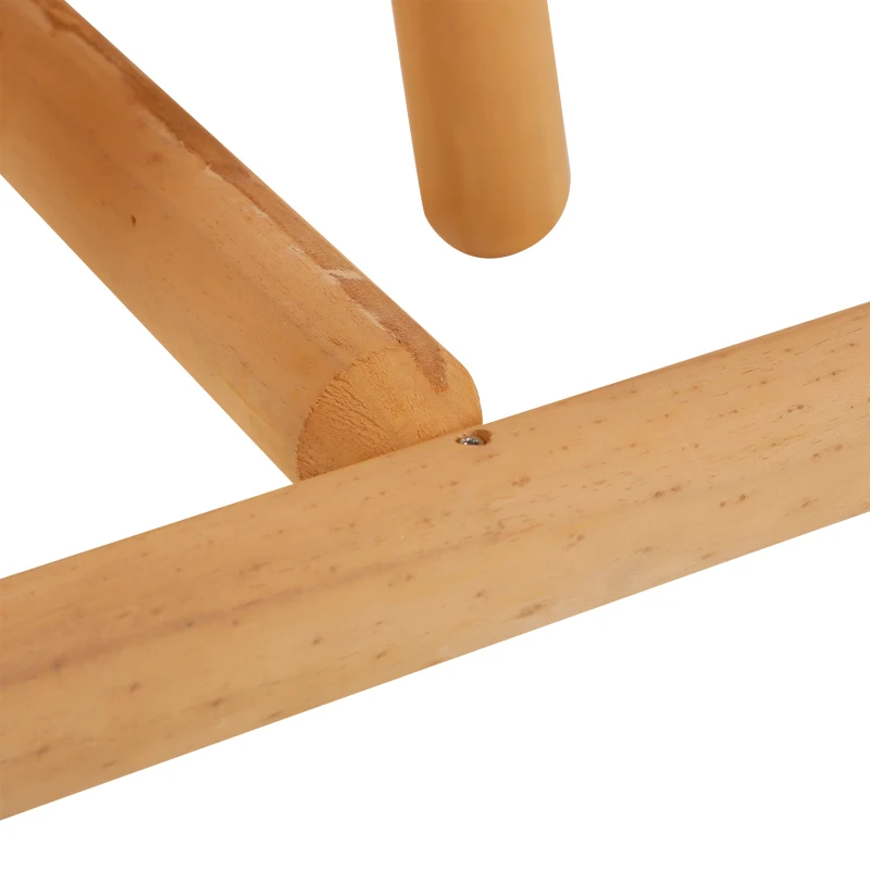 Outsunny Tavolino da Giardino da Caffè per Esterno Rotondo Antimuffa e Antimacchia Facile da Montare in Legno Resistente Ф63.5x45cm