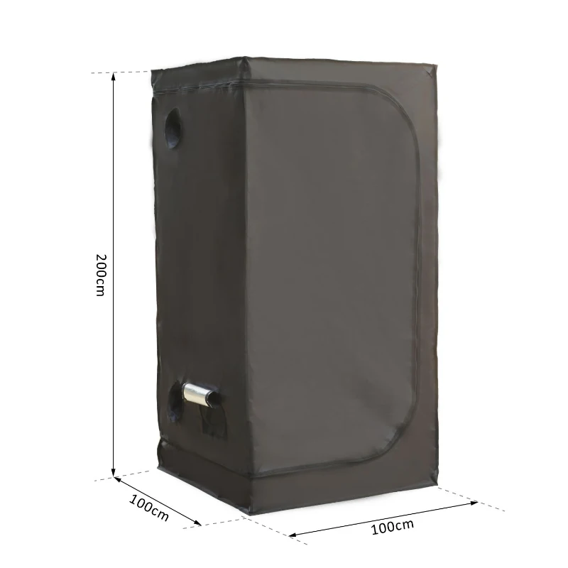 Outsunny Grow Box Grow Tent per Coltivazione Piante in Oxford 100×100×200cm
