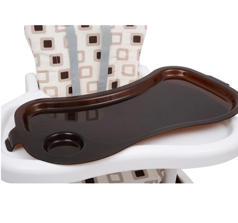 Outsunny - Seggiolone per bimbi multifunzione 3 in 1 tavolino sedia da dondolo caffè