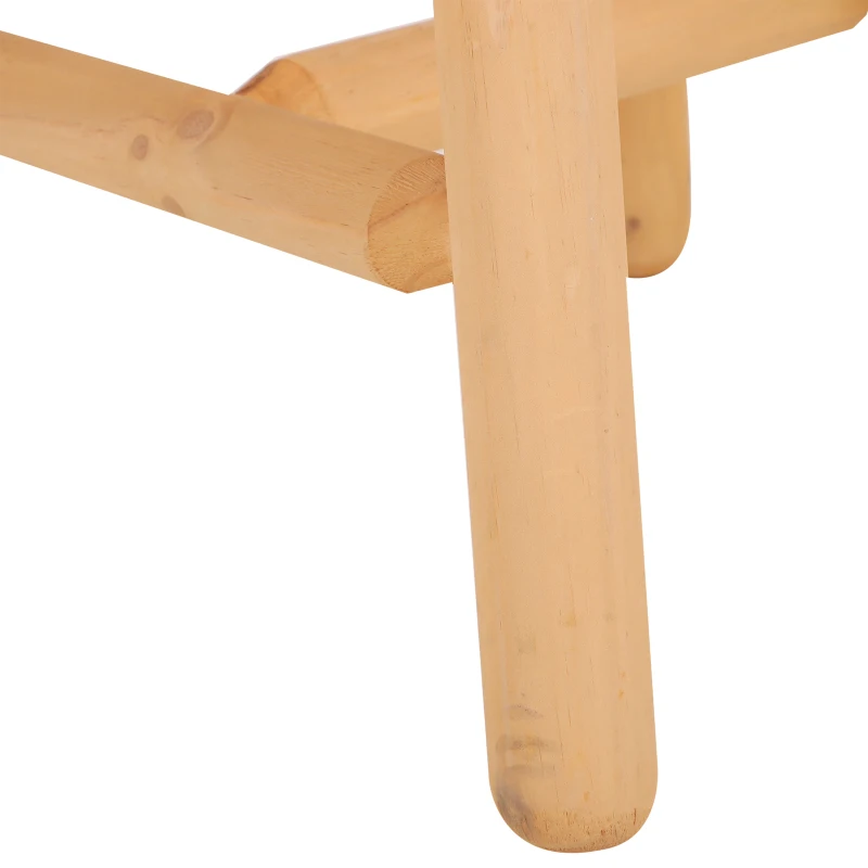 Outsunny Tavolino da Giardino da Caffè per Esterno Rotondo Antimuffa e Antimacchia Facile da Montare in Legno Resistente Ф63.5x45cm