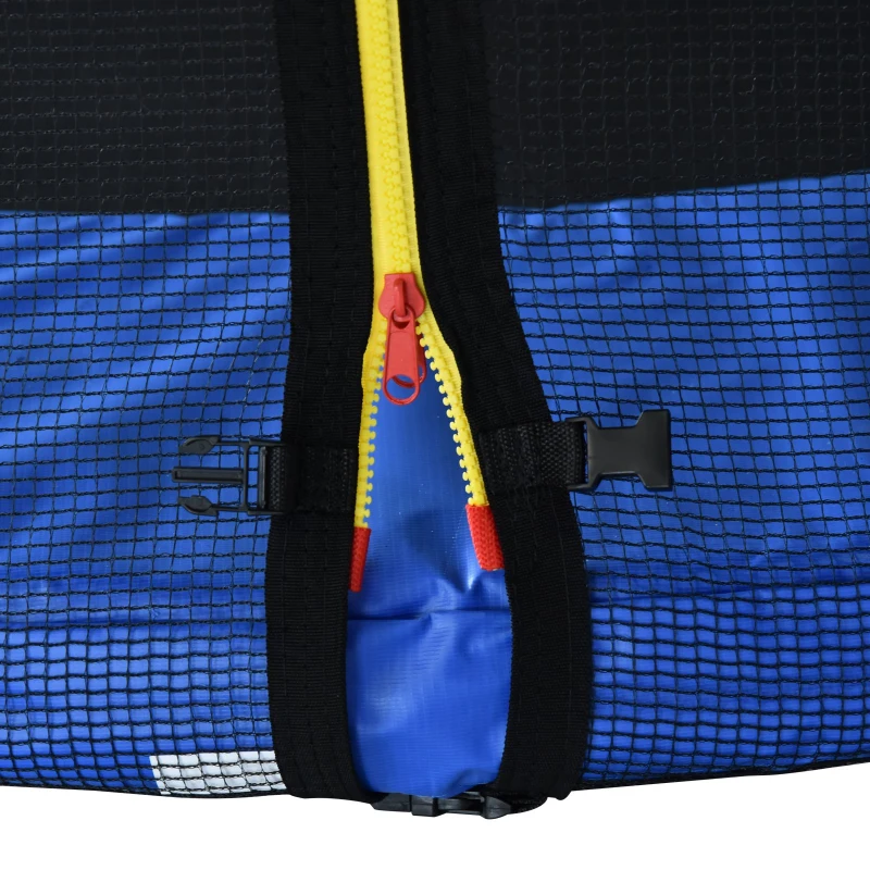 Homcom Trampolino Elastico con Rete Sicurezza e Pali Imbottiti per Adulti e Bambini Φ244 x 205 cm