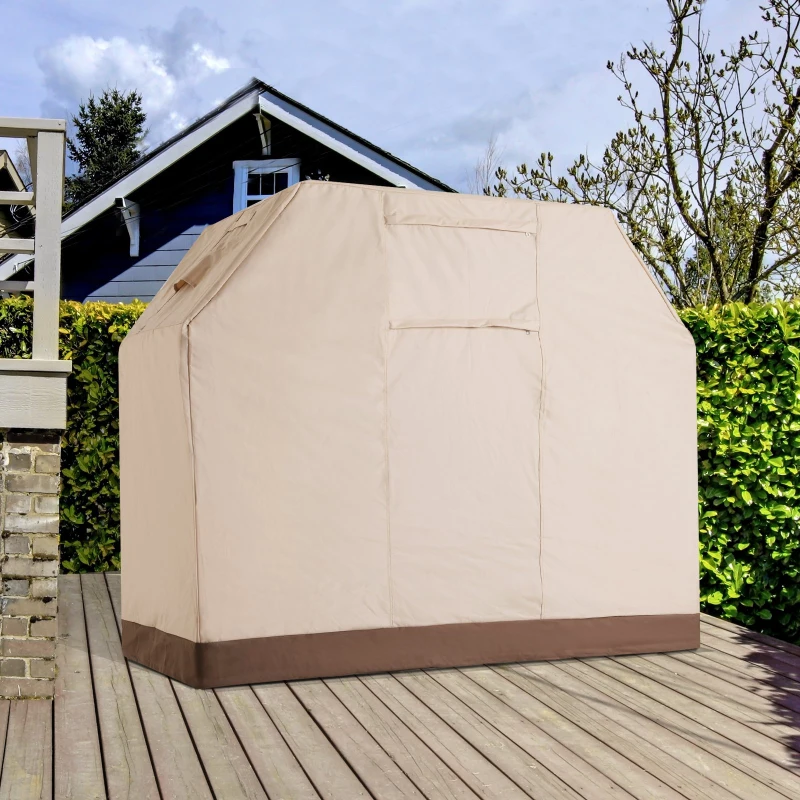 Outsunny Telo Protettivo per BBQ Copertura Barbecue Grill Impermeabile Oxford 185 × 71 × 130cm