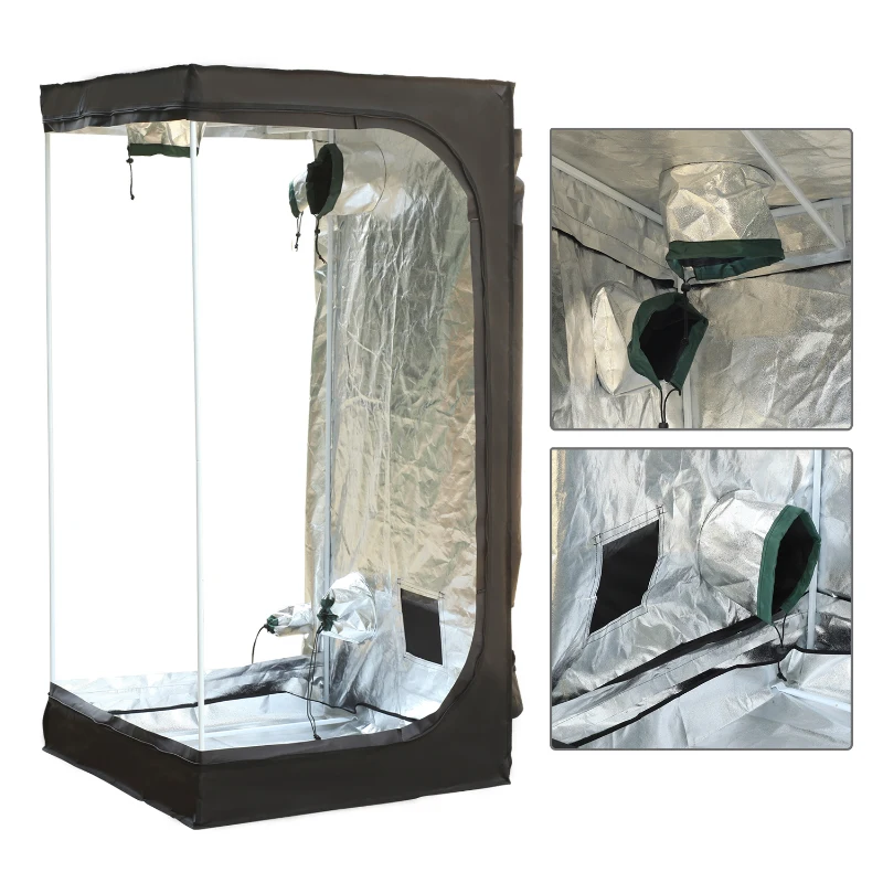 Outsunny Grow Box Grow Tent per Coltivazione Piante in Oxford 100×100×200cm