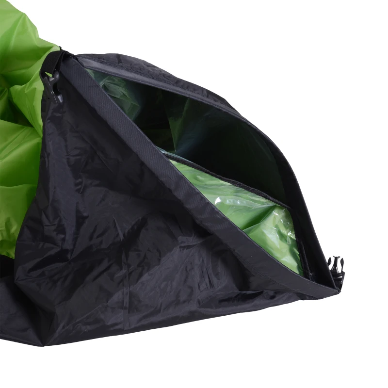 Outsunny Air Sofa Lettino Gonfiabile Senza Pompa per il Trasporto Max. 180 KG 105x70x62cm Verde