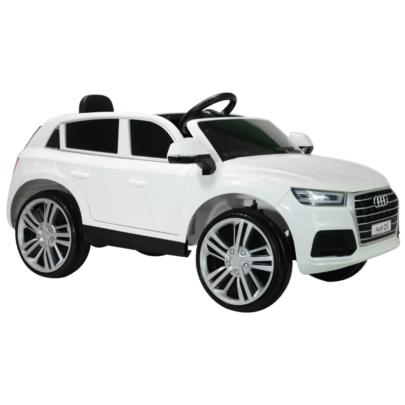 HOMCOM Macchina Elettrica per Bambini con Telecomando Modello AUDI Q5 12V Musica Luci e Suoni 116 × 75 × 56cm Bianco
