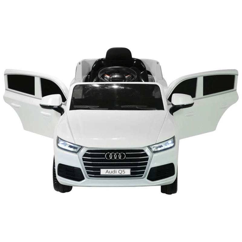 HOMCOM Macchina Elettrica per Bambini con Telecomando Modello AUDI Q5 12V Musica Luci e Suoni 116 × 75 × 56cm Bianco
