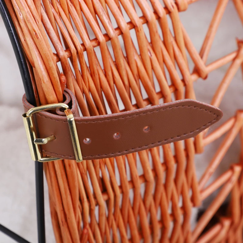 Outsunny Trasportino per Gatti Fino 5Kg in Vimini Naturale Atossico con Cuscino in Velluto Bianco