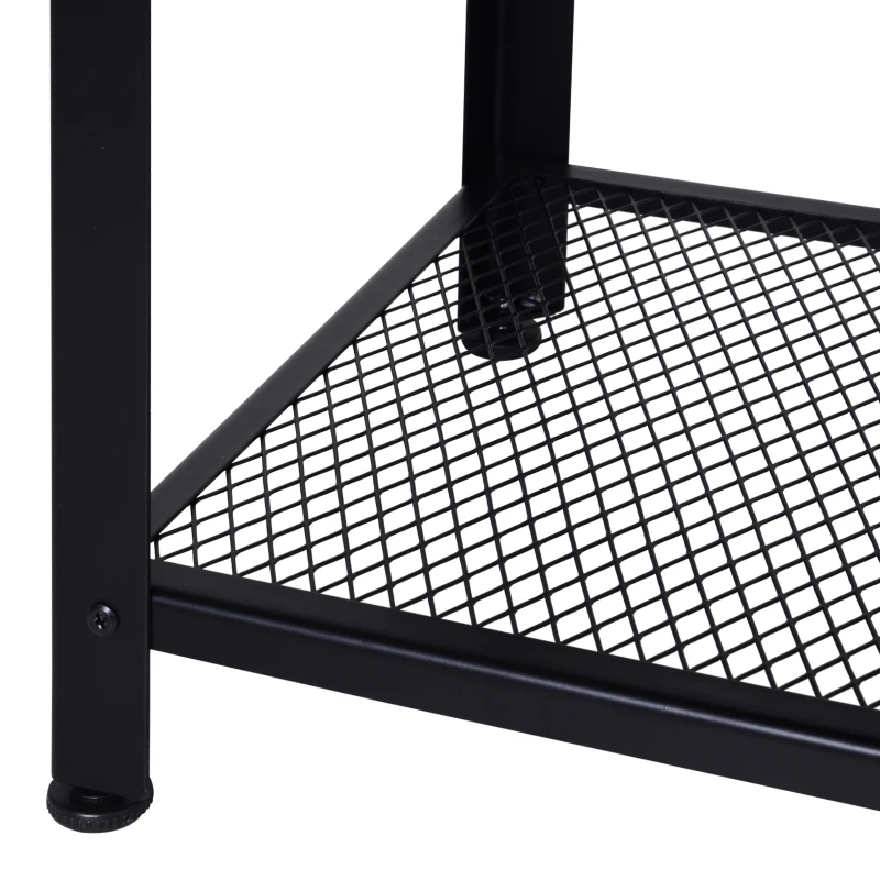 HOMCOM Tavolino da Salotto in Stile Industriale (45cm x 45cm x 55cm), in Legno e Acciaio, per Divano, Camera o Ingresso