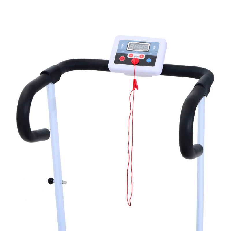 HomCom Tapis Roulant Elettrico Home Fitness 10 velocità, Bianco e Nero