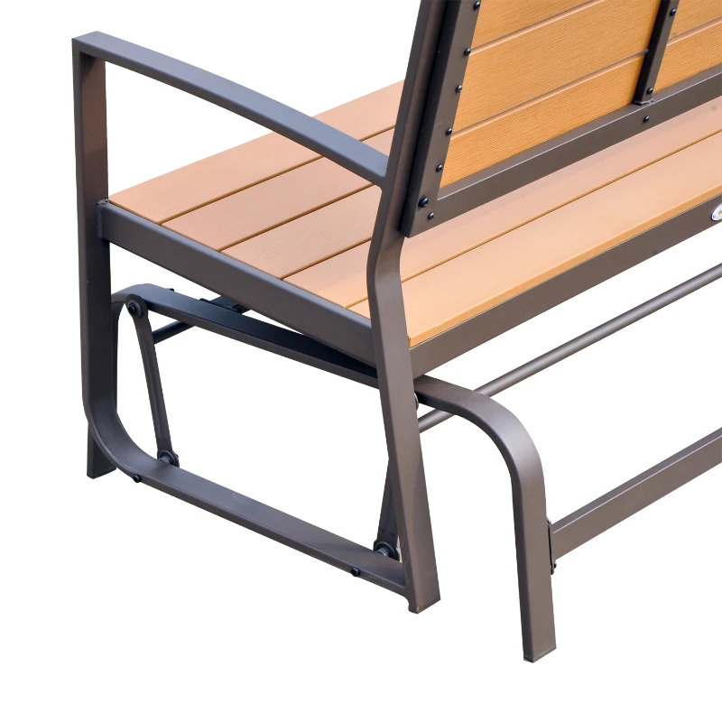 Outsunny Panchina Dondolo da Giardino Biposto in Ferro, PS 122 x 71 x 86cm