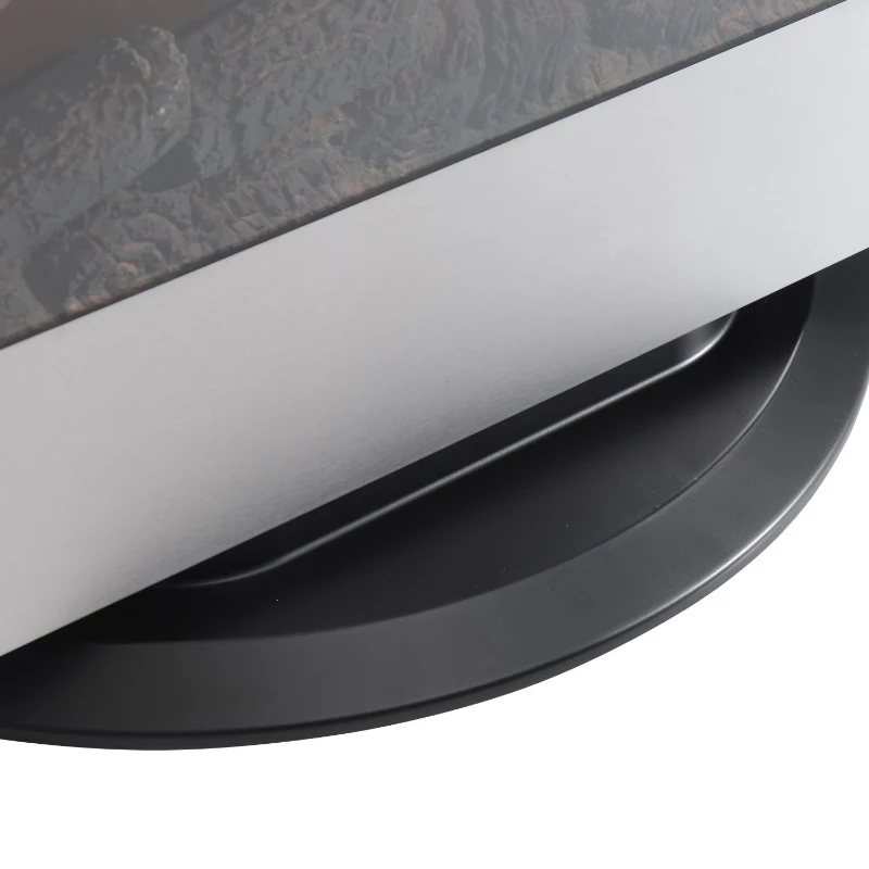 HOMCOM Caminetto Elettrico a Parete o FreeStanding con Fiamma di LED 90 x 9.5 x 56cm