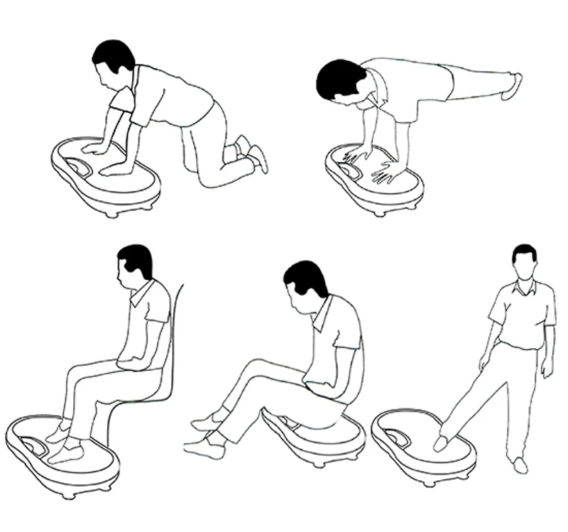 Outsunny - Piattaforma vibrante Pedana vibrante Fitness Massaggio Home trainer