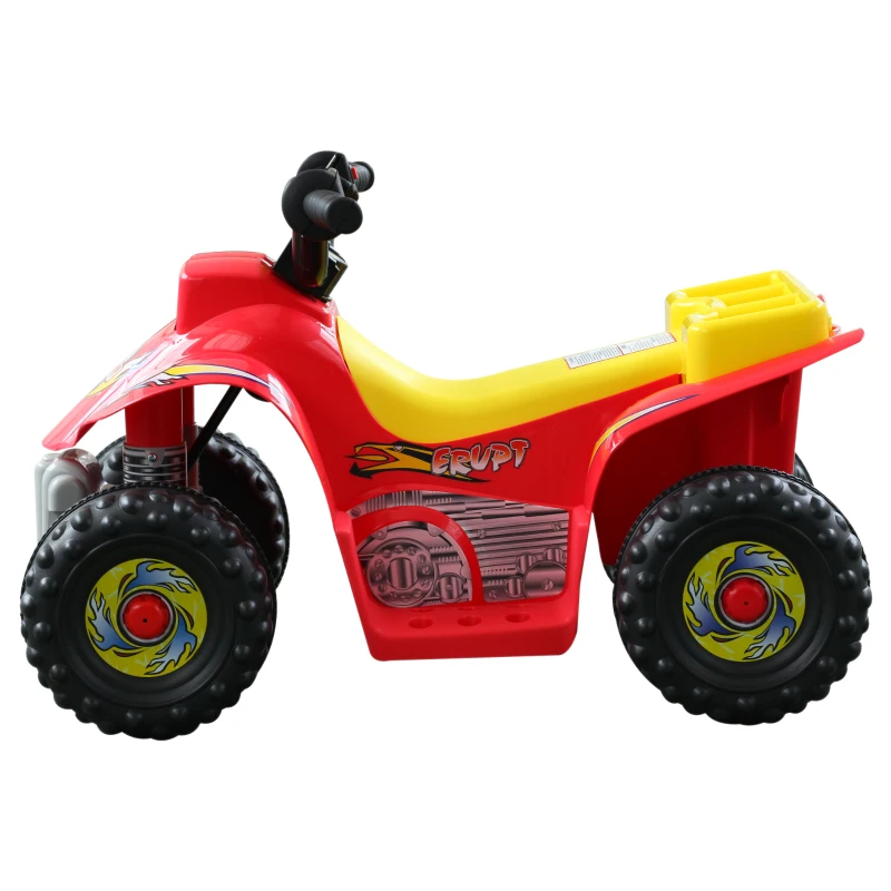 Qaba Quad Moto Elettrica per Bambini, Rosso e Giallo