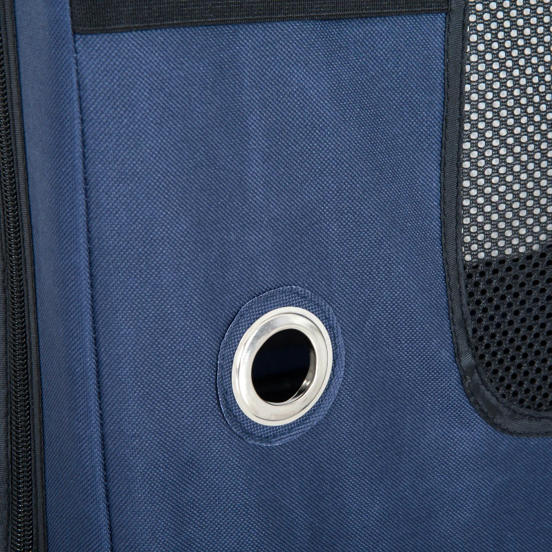 PawHut Trasportino per Cani e Gatti Pieghevole Morbido per Auto 70 × 52 × 52cm Blu