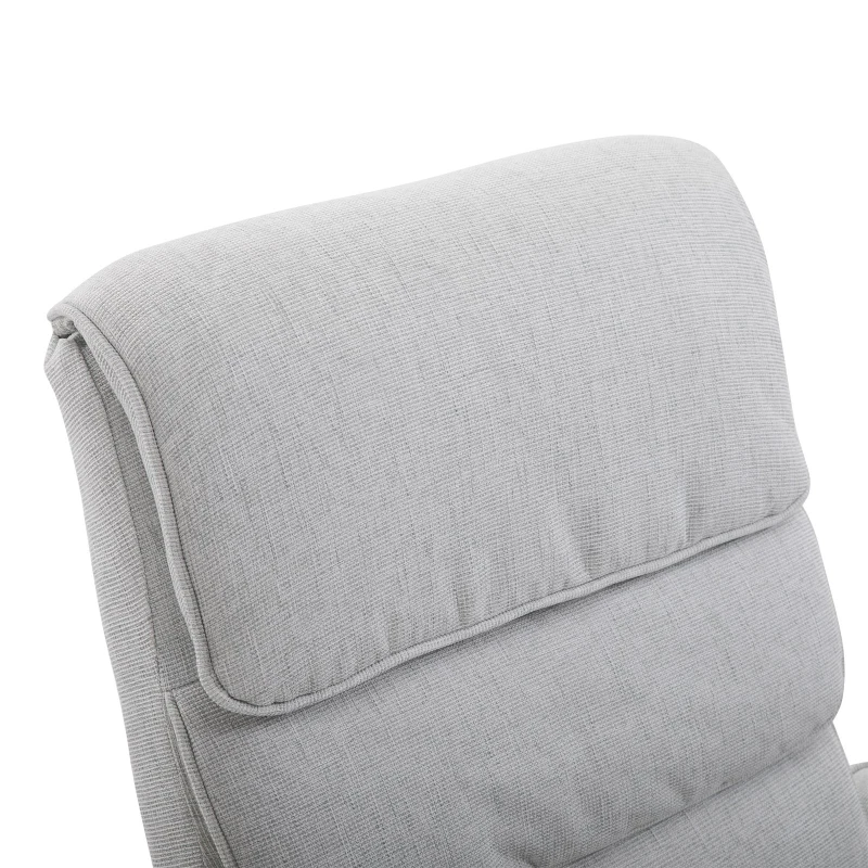 HOMCOM Poltrona Sedia Ergonomico Reclinabile 120 ° Relax da Soggiorno Ufficio in Legno e Schiuma 81 x 76 x 103 cm Griogio