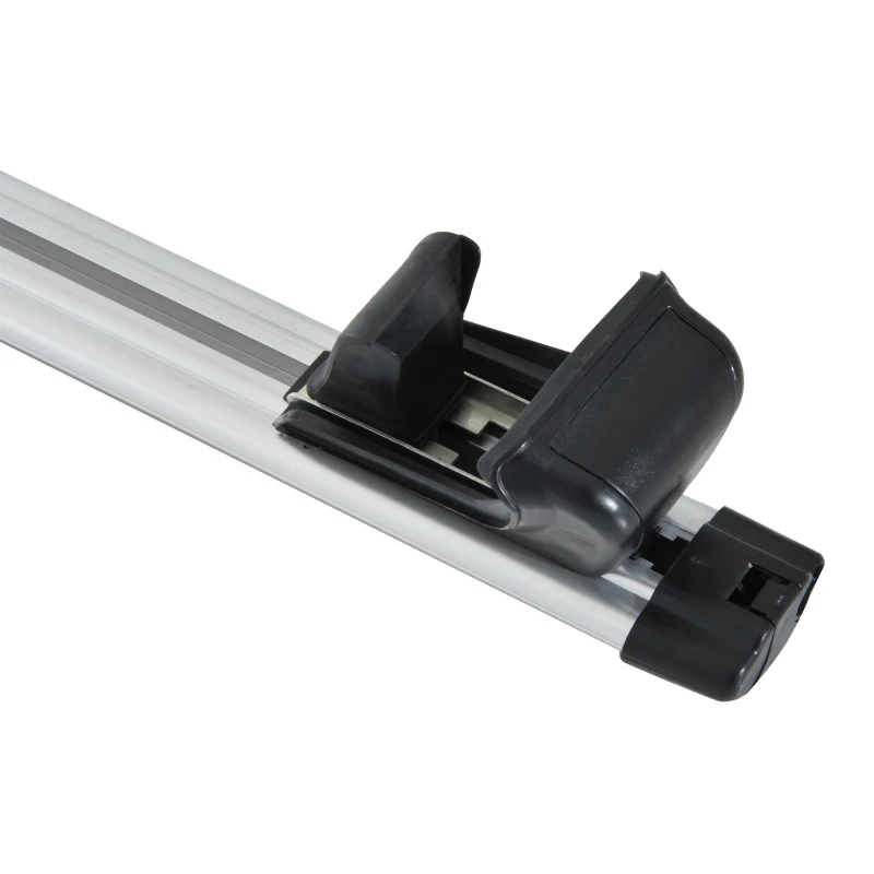 HOMCOM Barre Portapacchi per Auto con Serratura e Chiavi in Lega di Alluminio 125x5.5x7cm, Max. 50 kg