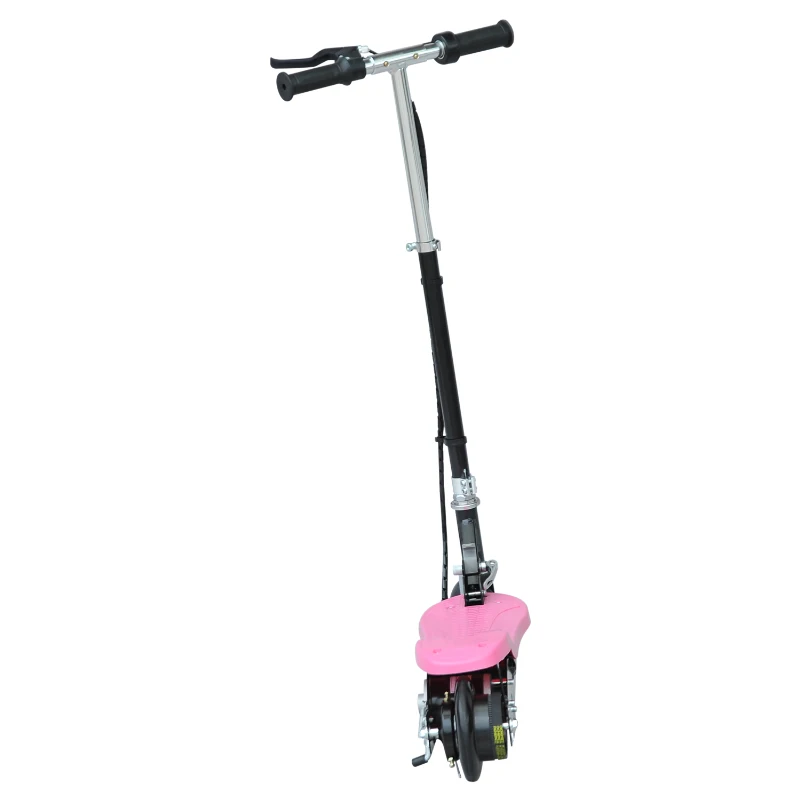 HOMCOM Monopattino Scooter Elettrico per Bambini con Struttura in Metallo Pieghevole 81.5 x 37 x 96cm, Rosa