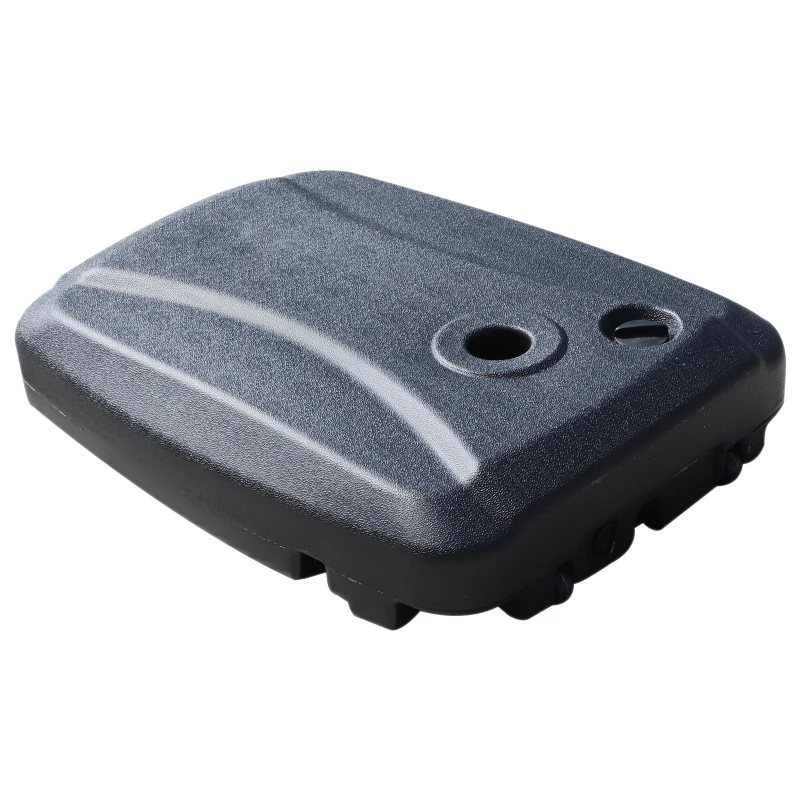 Outsunny Base per Ombrellone con 2 Ruote Riempibile con Acqua o Sabbia 50/60kg da Giardino HDPE 60x80x16cm