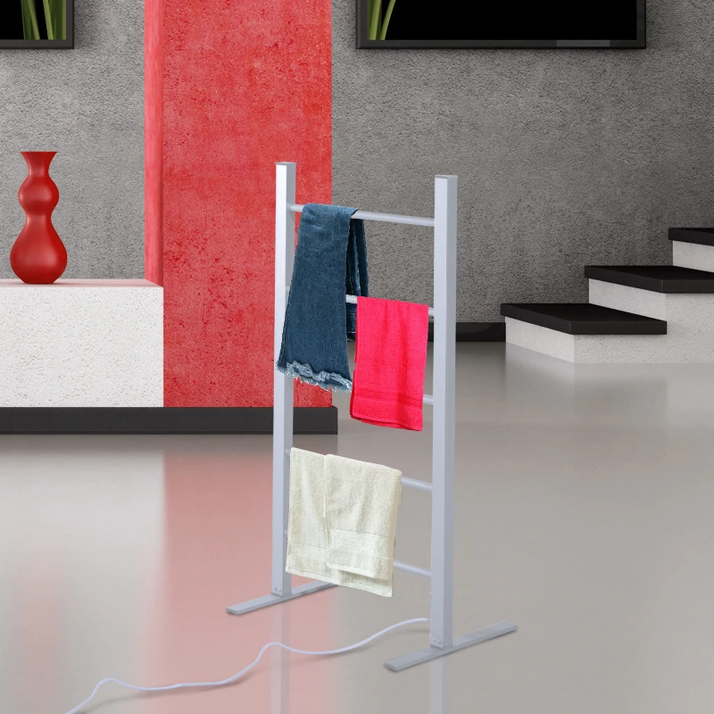 HomCom Scaldasalviette Stendino Elettrico in Lega d’Alluminio 100W