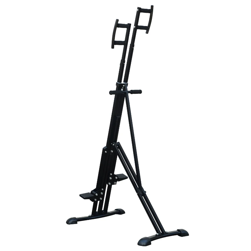HOMCOM Vertical Climber Climbing Machine Allenamento Arrampicata Pieghevole in Acciaio 66 x 102 x 221cm Nero