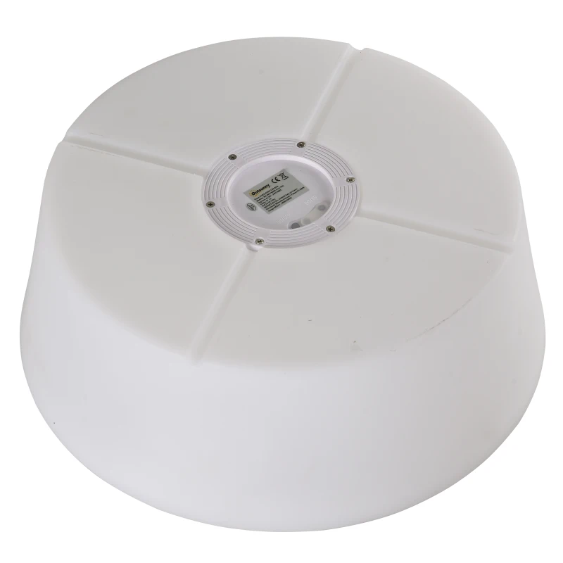 Outsunny Portabicchieri Luminoso con Luci LED Colorate e Telecomando (Max. 5m), 7 Vani (Bottiglia/Bicchieri), Ф42x15cm