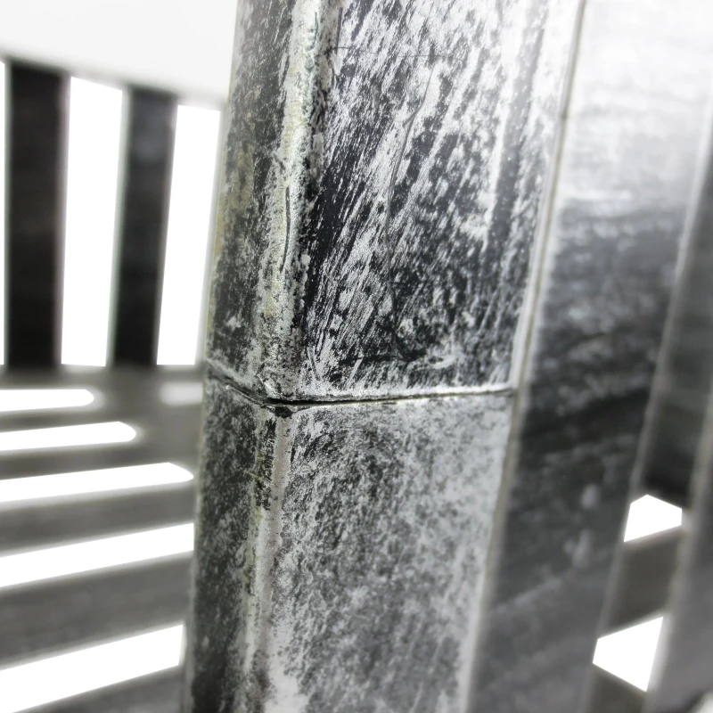 Outsunny Carrello Fioriera 3 Scaffali 4 Ruote Girevoli(2 con Freno) Telaio in Acciaio Verniciato a Polvere Argento 10kg/per livello 50x33x100cm