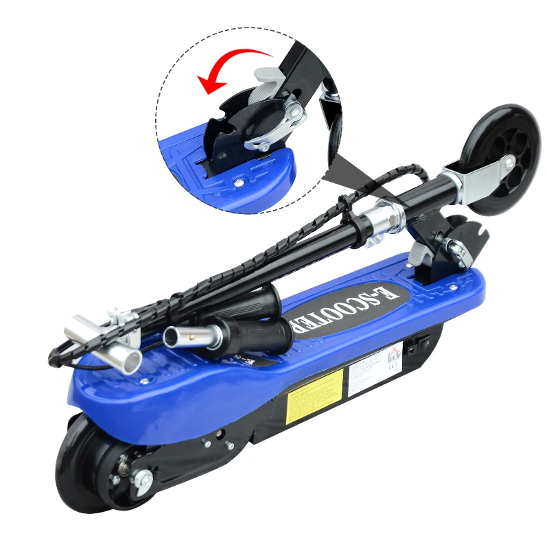 HOMCOM Monopattino EScooter Pieghevole per Bambini Velocità Max 12KM/H, 81.5 x 37 x 96cm, Blu