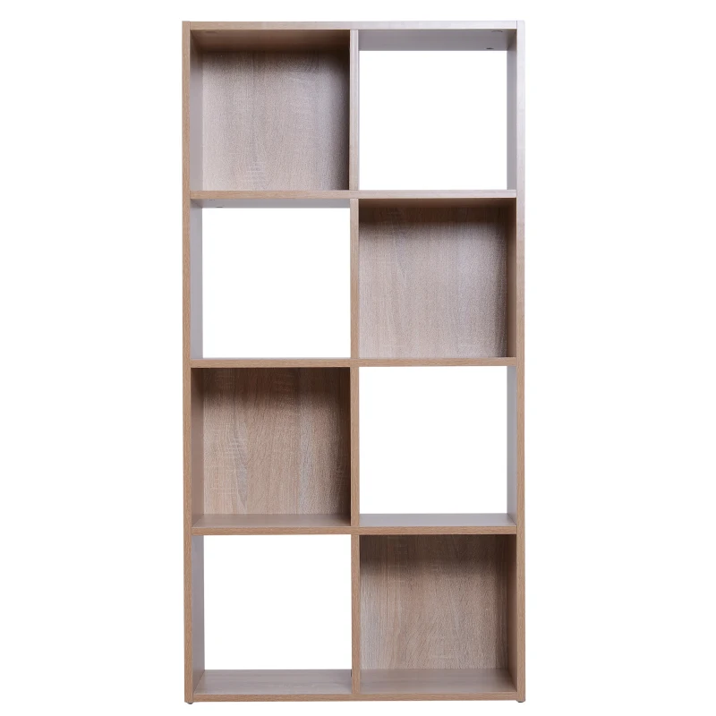 HOMCOM Libreria Scaffale 8 Ripiani Per Soggiorno, Ufficio, Camera da Letto, Legno, 61,5x29,5x122,5 cm