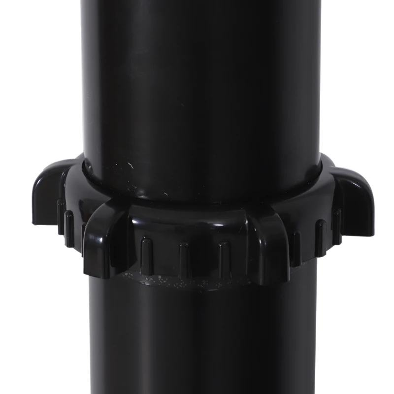 Outsunny Doccia Energia Solare da Giardino Piscina Esterno Serbatoio 20L PVC Ф11 x 218cm Nero