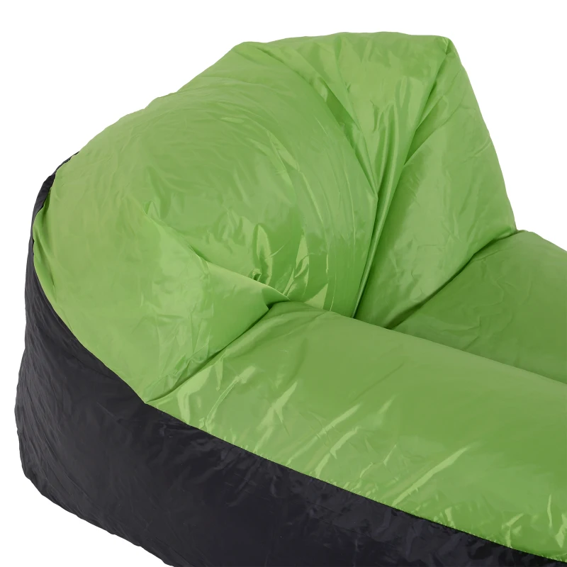 Outsunny Air Sofa Lettino Gonfiabile Senza Pompa per il Trasporto Max. 180 KG 105x70x62cm Verde