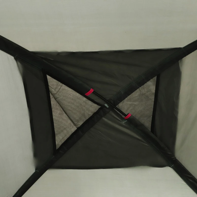 Outsunny Tenda da Spiaggio Impermeabile Protezione Raggi UV per 6 Persone Campeggio, in Poliestere, Nero e Rosso, 330 x 330 x 255 cm