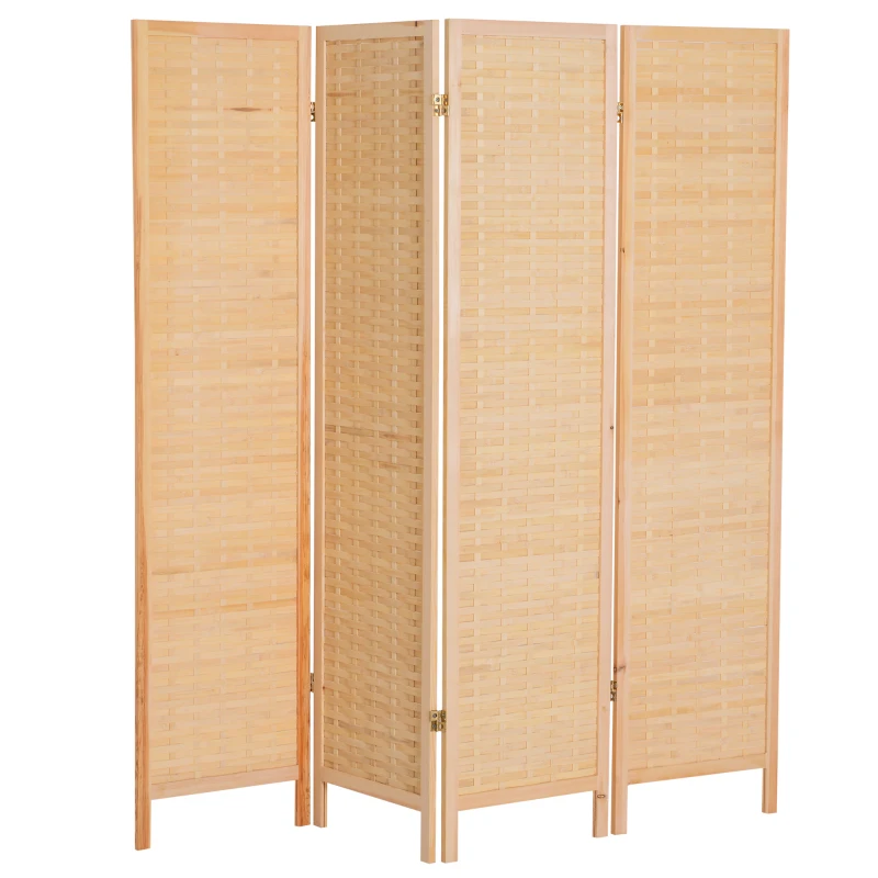 HOMCOM Paravent Intérieur Pliable 6 Panneaux 240 X 170 Cm - Séparateur De Pièce Finition Tressée - 9