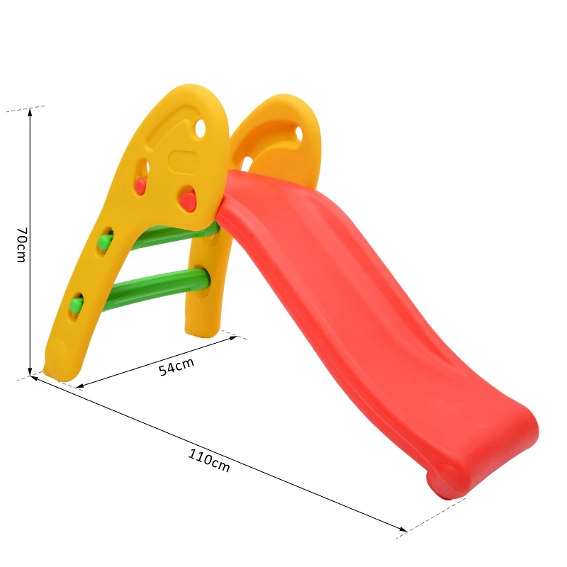 Outsunny Scivolo per Bambini Casa o Giardino Colorato, 110 x 54 x 70cm
