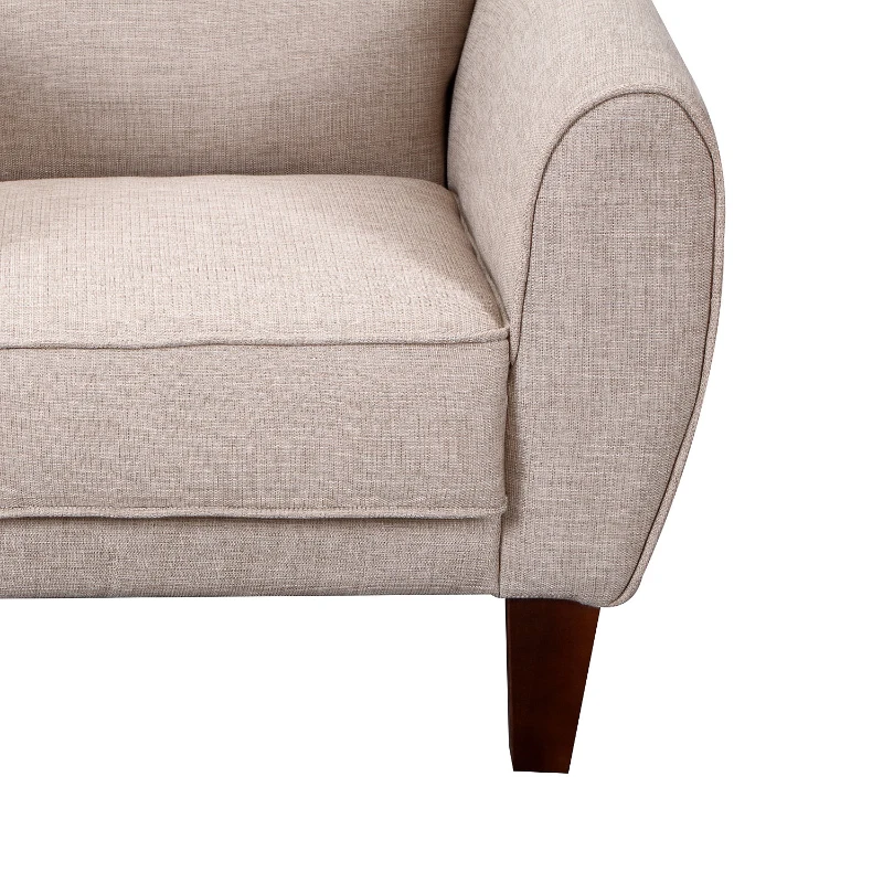 HOMCOM Poltrona Classica con Braccioli Imbottita in Tessuto di Lino, Crema, 84 x 65 x 82.4cm