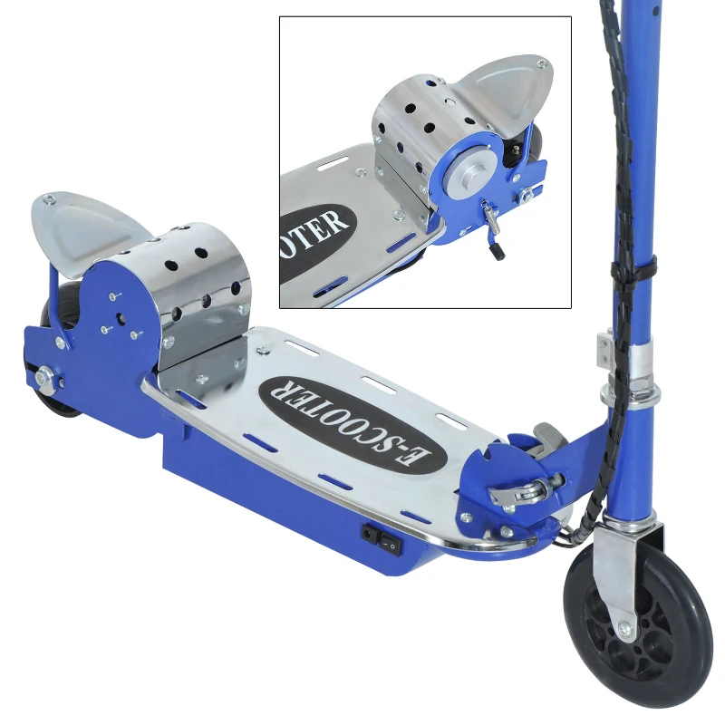 HomCom Monopattino Elettrico per Bambini con Freno e Cavalletto 13km/h, Blu