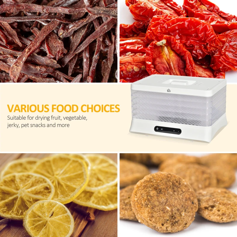 Homcom Essiccatore Alimentare Orizzontale con Temperatura Regolabile 35°-70°