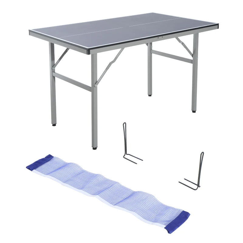 HOMCOM Tavolo da Ping Pong Professionale con 2 Racchette, 3 Palline in Legno MDF 125 x 75 x 75cm