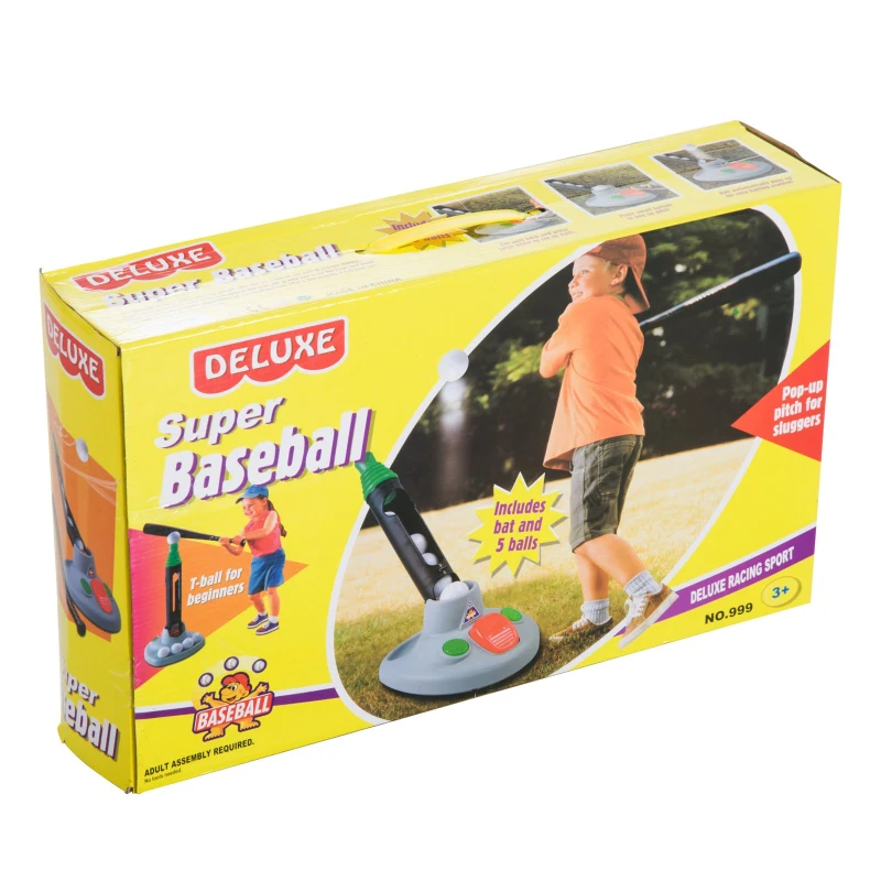 Homcom Gioco Baseball per Bambini con Mazza, Palle e Lanciatore Automatico