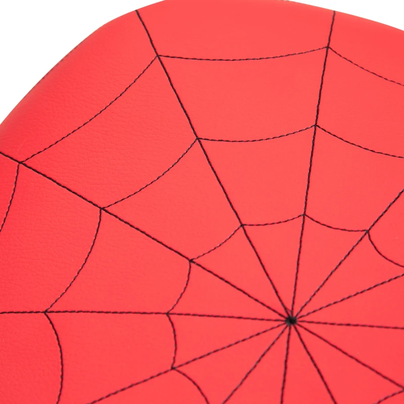 HOMCOM Sgabello Basculante con Seduta a Sella di Cavallo Rossa e Base Oscillante 360°, per Ufficio, 38x38x65.5-83.5cm