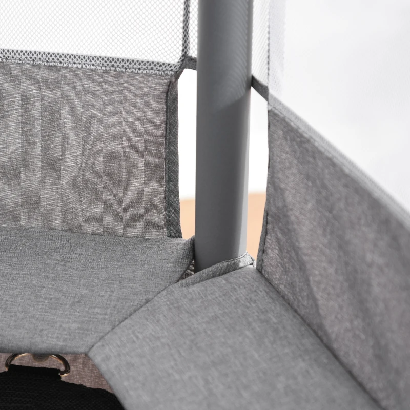 HOMCOM Trampolino Tappeto Elastico per Bambini per Interni ed Esterno, Rete di Sicurezza e Imbracatura