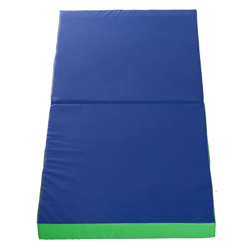 Homcom Materasso Training Pieghevole per Fitness Ginnastica Artistica, Blu verde, 180x90x40cm