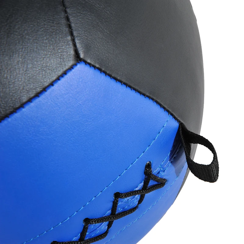 HOMCOM Palla Medica Wall Ball 6kg cross-training Fitness Ecopelle Ф35cm Nero-Blu