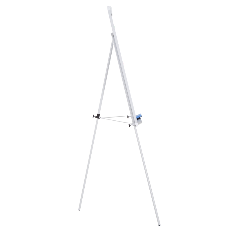 Vinsetto Lavagna Magnetica Cavalletto a Treppiede Altezza Regolabile Cornice in Alluminio con 3 Magnetini e Cancellino 76.5 × 57 × 111.5-167cm