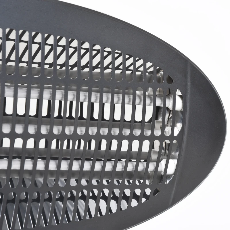 Outsunny Lampada Riscaldante per Esterno Giardino con 3 Barre Alogene Stufa Elettrica Altezza Regolabile Potenza a 3 Livelli 650W/1300W/2000W