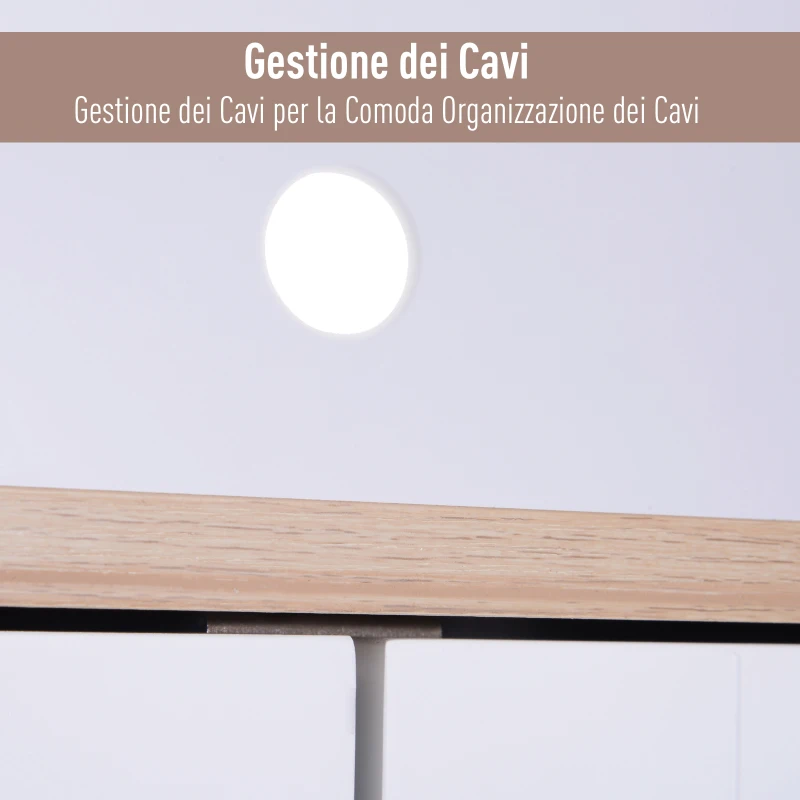 Homcom Armadio Dispensa con Pensili da Cucina Bianco e Rovere 101 x 39 x 180 cm